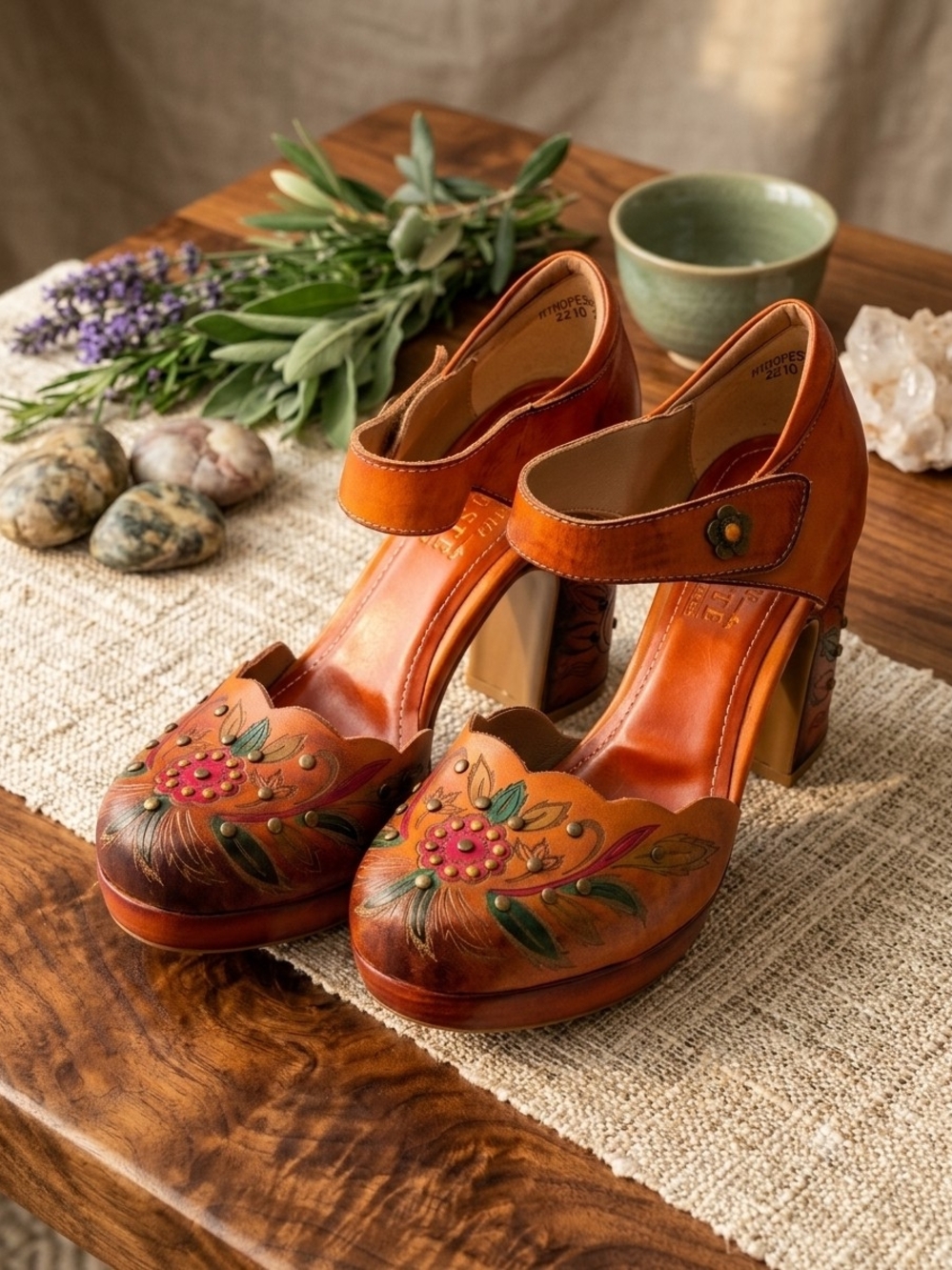 L'Artiste Hand Painted Leather Pumps- NWO Tags